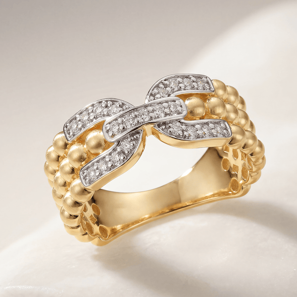 Bague Hyphen - Argent 925 doré Or jaune 18k, Oxyde de zirconium