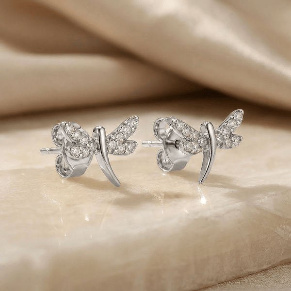 Boucles d'oreilles Dragon Fly - Argent 925, Oxyde de zirconium