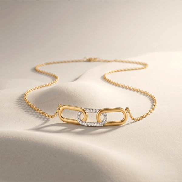 Bracelet Insieme - Argent 925 doré Or jaune 18, Oxyde de zirconium