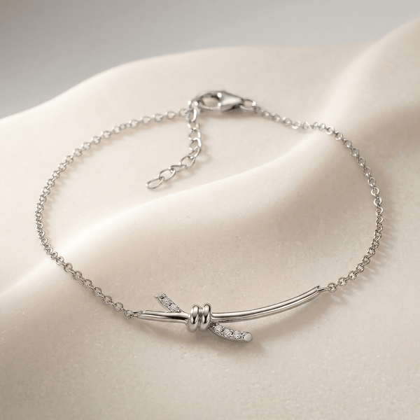 Bracelet Knot - Argent 925, Oxyde de zirconium