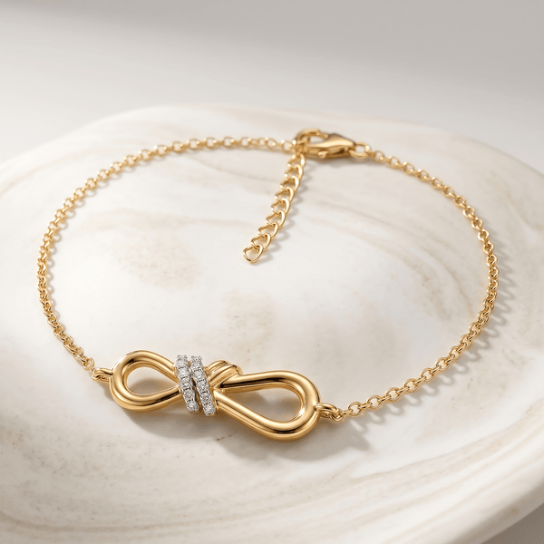 Bracelet Avolto - Argent 925 doré Or jaune 18k, Oxyde de zirconium