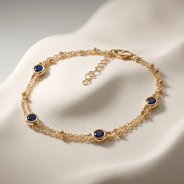 Bracelet Precioso - Argent 925 doré Or jaune 18k, Oxyde de zirconium
