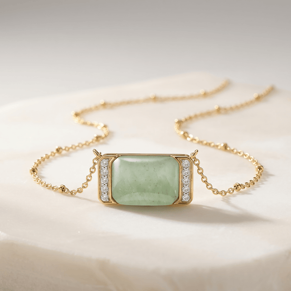 Collier Mona-Lisa - Doré Or jaune 18k, Aventure verte & Oxyde de zirconium