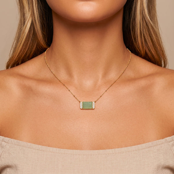 Collier Mona-Lisa - Doré Or jaune 18k, Aventure verte & Oxyde de zirconium